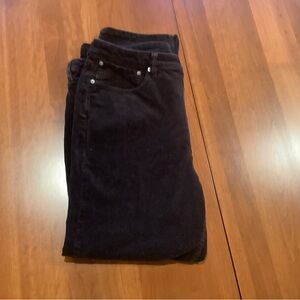 Quince Dark Brown Corduroy Straight Leg Pants